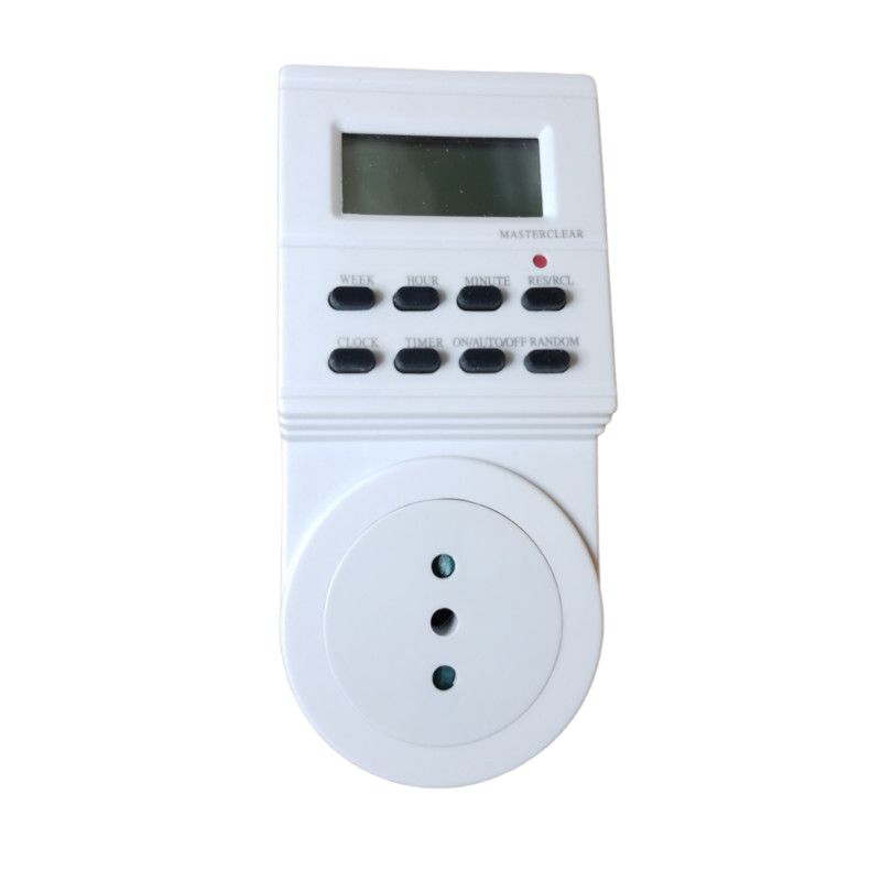 Timer programable digital enchufable 220V 50Hz 3 en línea – COMPEL